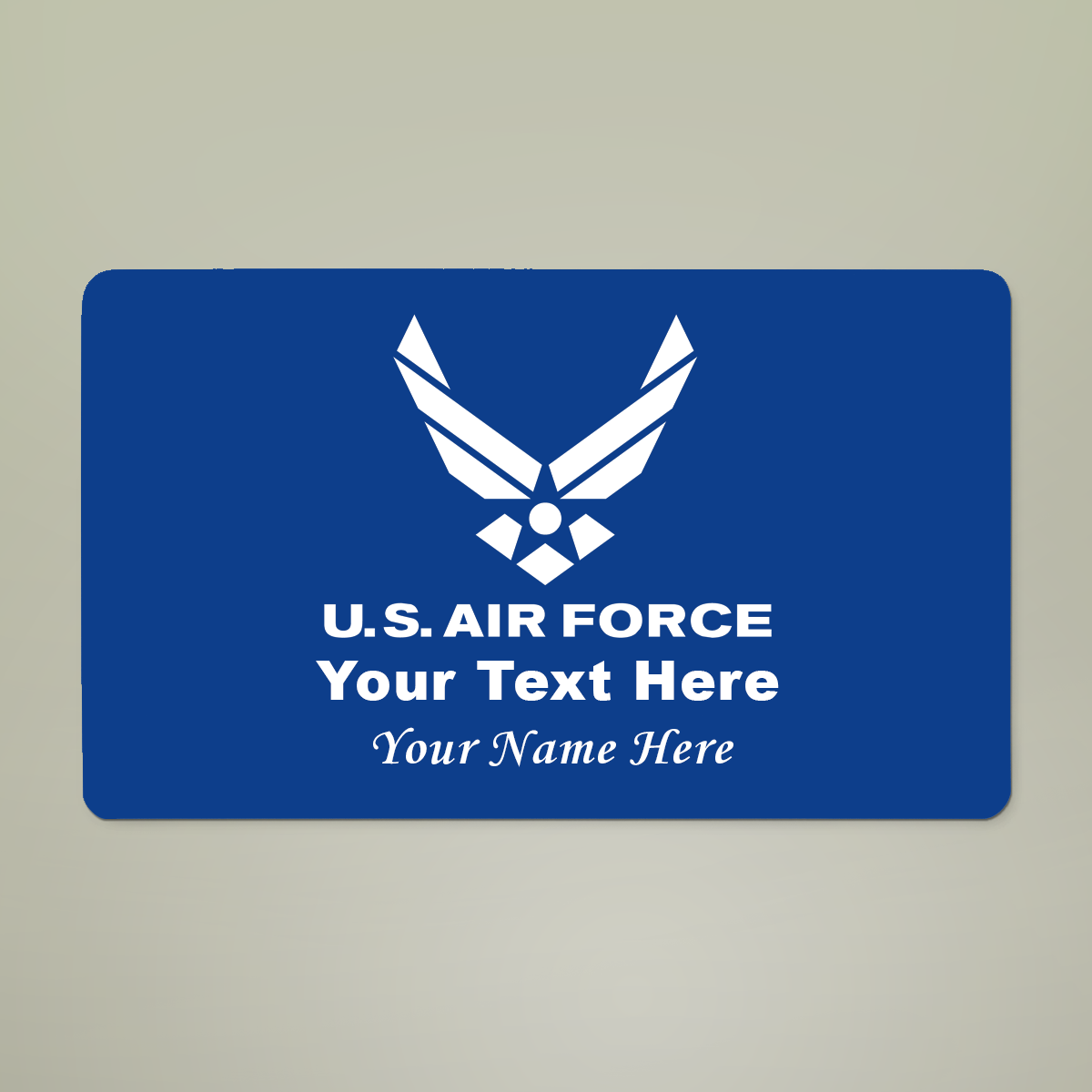 Custom U.S. Air Force Doormat – Personalized Military Welcome Mat | Rank, Name, Unit & Message Custom