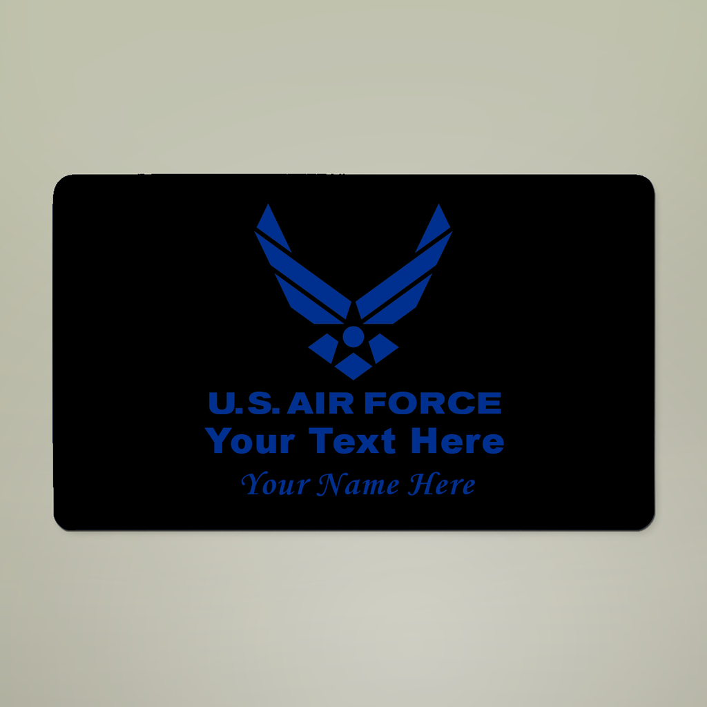 Custom U.S. Air Force Doormat – Personalized Military Welcome Mat | Rank, Name, Unit & Message Custom