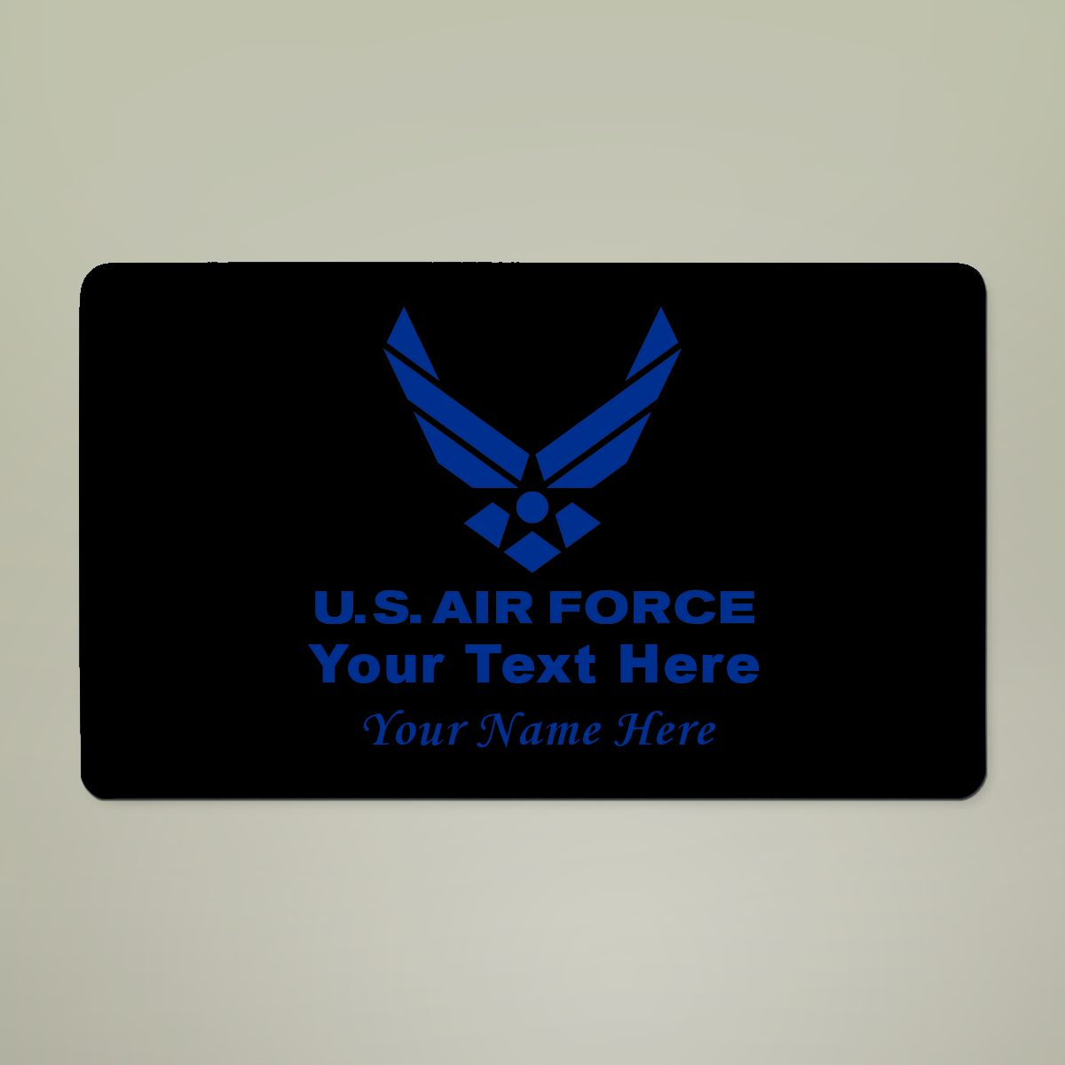 Custom U.S. Air Force Doormat – Personalized Military Welcome Mat | Rank, Name, Unit & Message Custom
