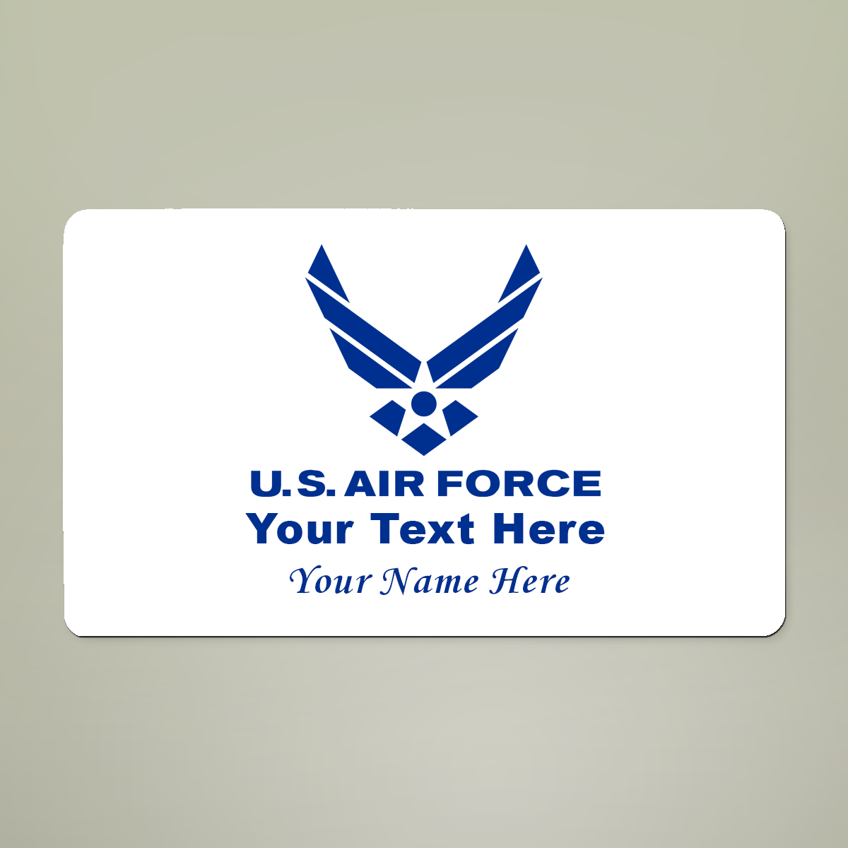 Custom U.S. Air Force Doormat – Personalized Military Welcome Mat | Rank, Name, Unit & Message Custom