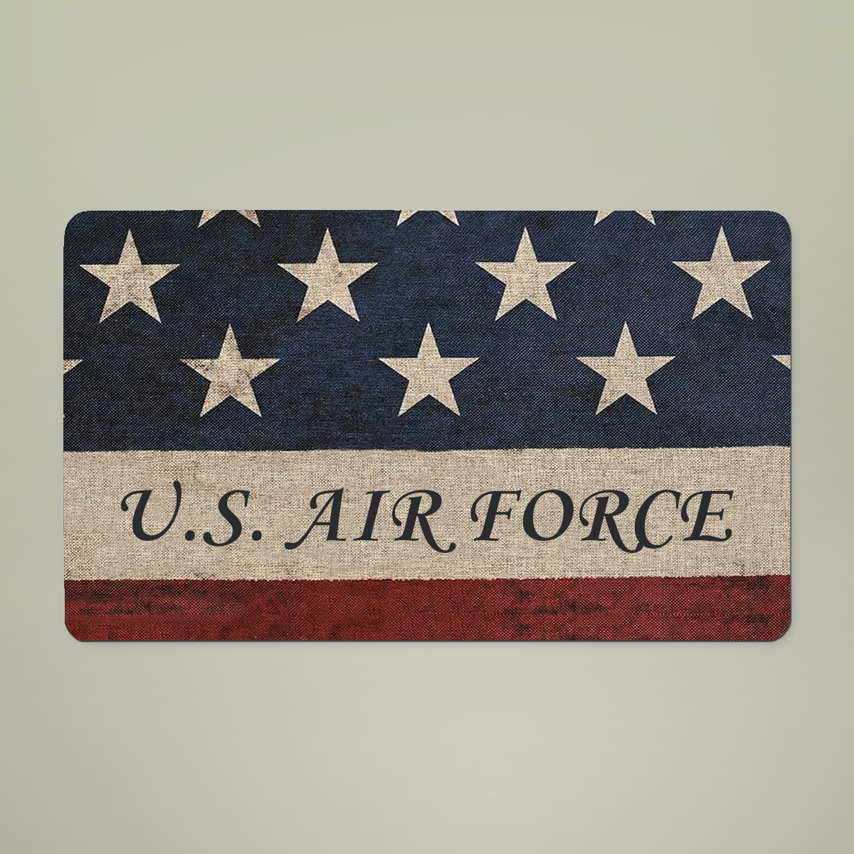 Custom U.S. Air Force American Flag Doormat – Personalized Military Welcome Mat | Veteran & Family Gift
