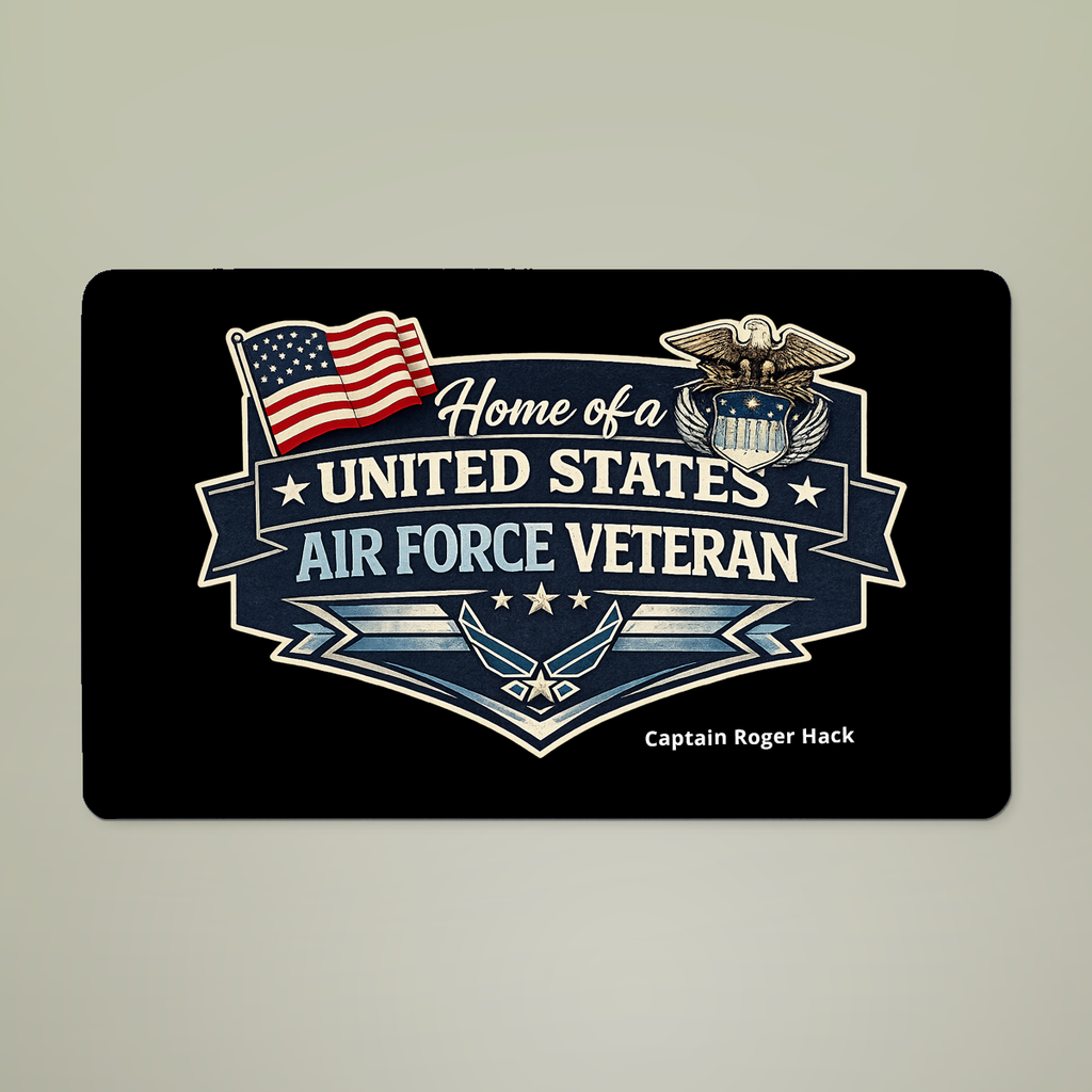 Custom U.S. Air Force Veteran Doormat – Personalized Military Welcome Mat | Rank, Name, Unit Customization