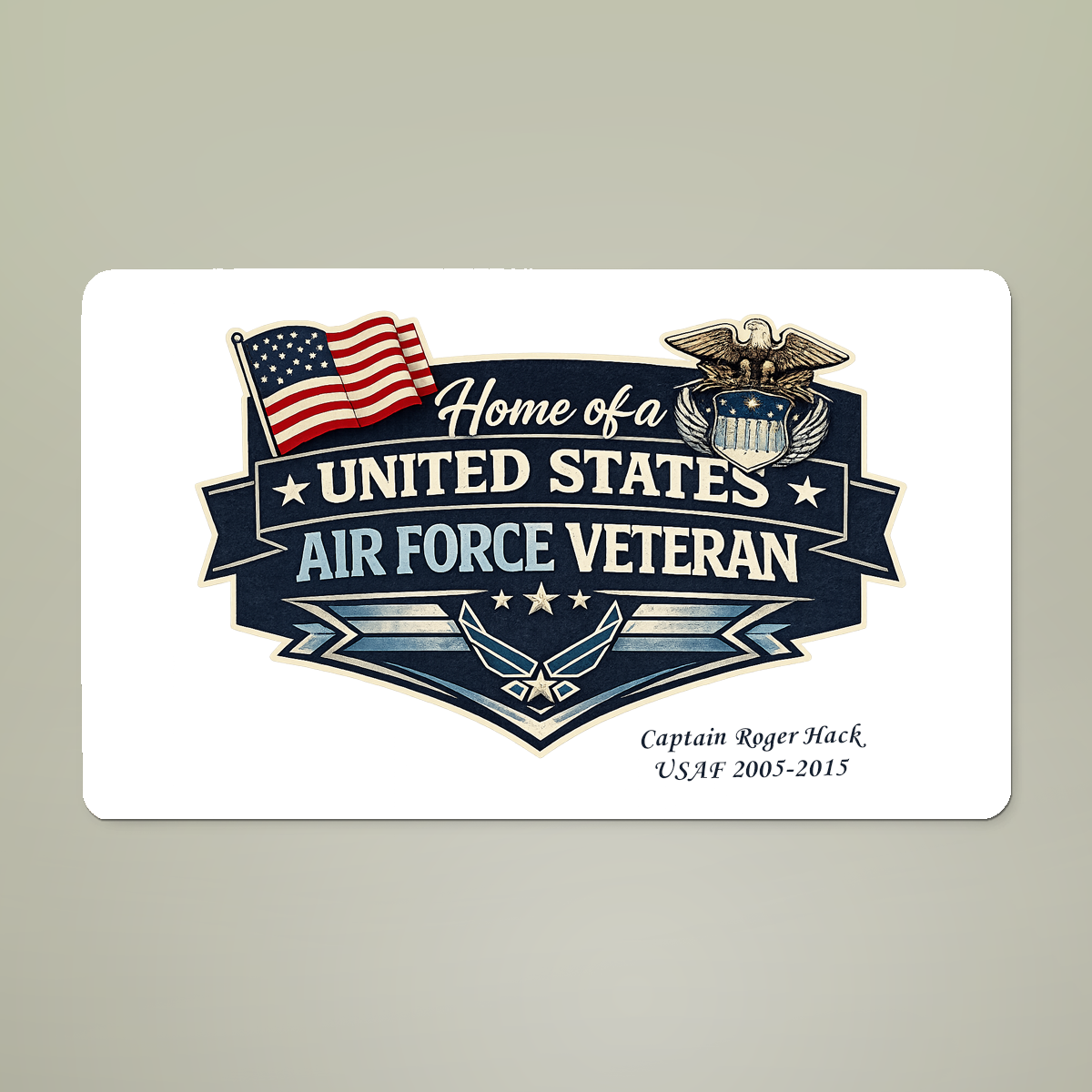 Custom U.S. Air Force Veteran Doormat – Personalized Military Welcome Mat | Rank, Name, Unit Customization