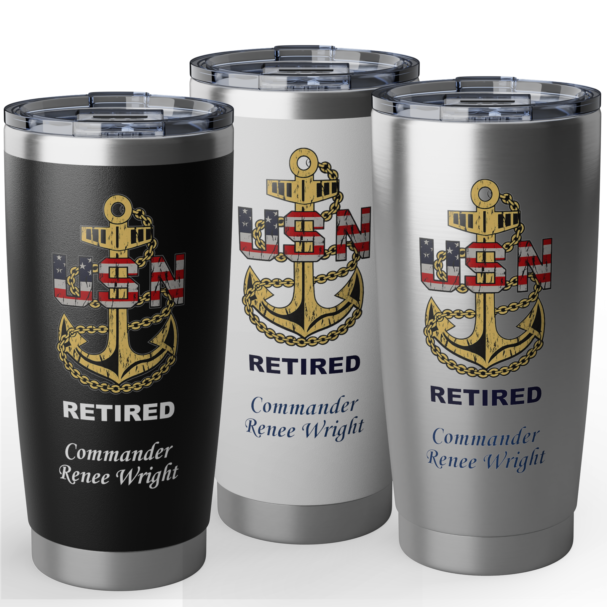 USN Anchor 20oz Tumbler — US Navy Seal Travel Mug
