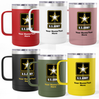 Army Logo Personalized  Insulated 15oz Travel Mug Tumbler