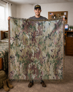 OCP Camouflage Military Woven Blanket – Army, Air Force & Space Force Inspired Throw