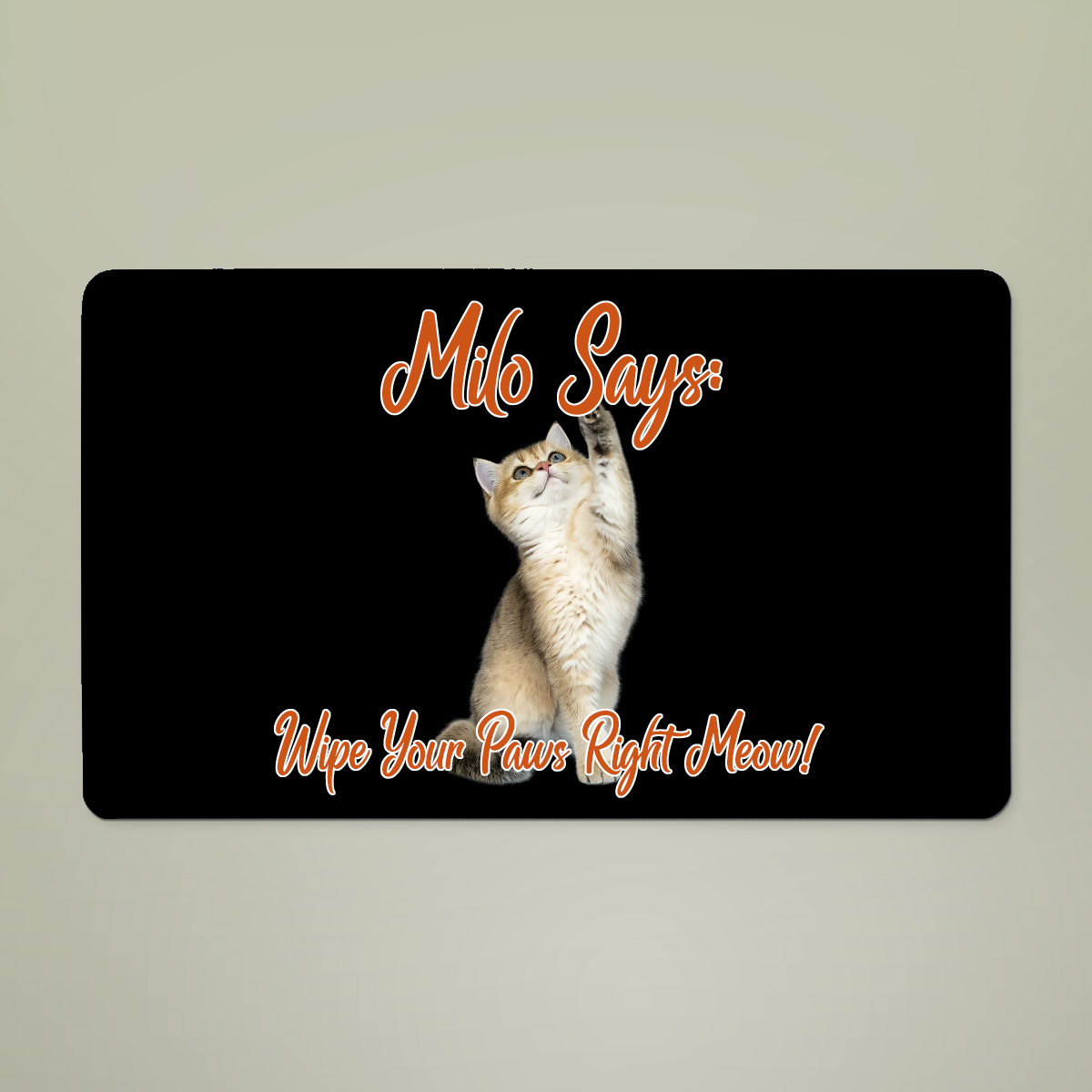 Custom Cat Photo Doormat – Personalized Cat Doormat with Name – Upload Your Cat Picture