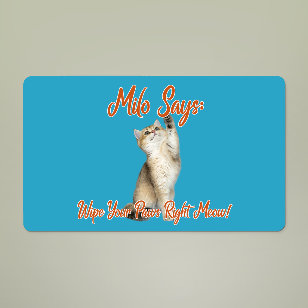 Custom Cat Photo Doormat – Personalized Cat Doormat with Name – Upload Your Cat Picture