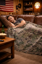 U.S. Marine Corps MARPAT Camouflage Woven Blanket – Military Camouflage Throw – USMC / Navy Inspired