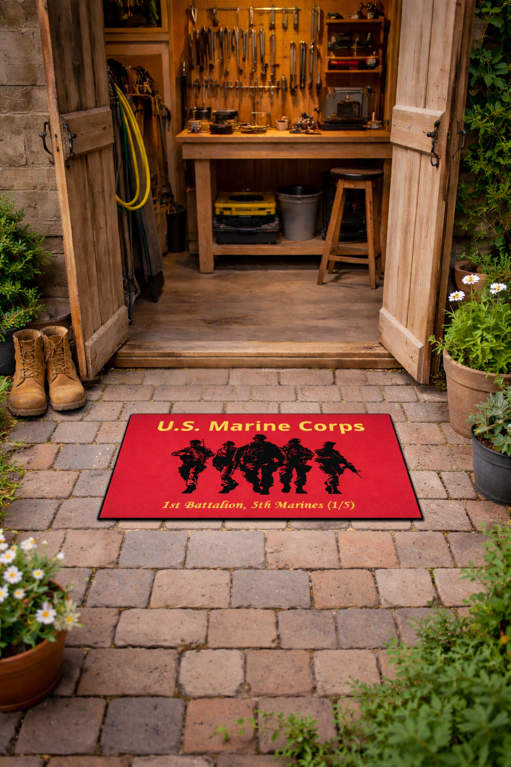 Personalized U.S. Marine Corps Unit Doormat | Custom Battalion & Unit Marine Corps Welcome Mat
