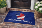 Your State | Welcome To Our Home! Personalized American Flag Doormat