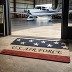 Custom U.S. Air Force American Flag Doormat – Personalized Military Welcome Mat | Veteran & Family Gift