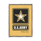 Personalized U.S. Army Woven Blanket – Custom Military Gift with Rank, Name, Unit – Veteran & Active Duty Gift (3 Sizes, 14 Colors)