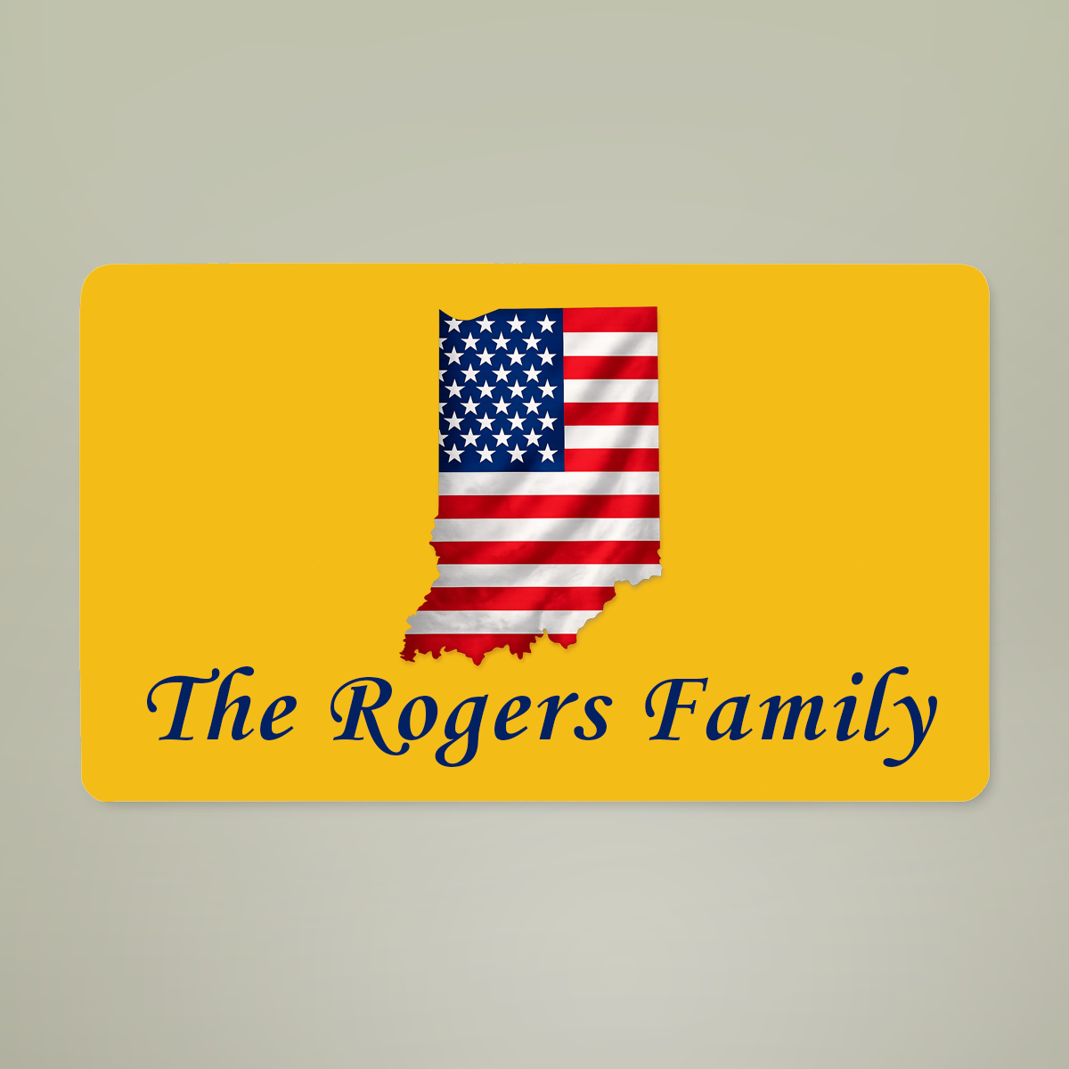 Your State | Welcome To Our Home! Personalized American Flag Doormat