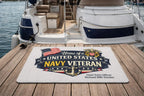 Personalized U.S. Navy Veteran Doormat | Custom Navy Veteran & Navy Family Welcome Mat