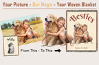 Besties Woven Blanket — Custom Pet Photo Woven Blanket – Personalized Dog & Cat Cotton Throw (3 Sizes)