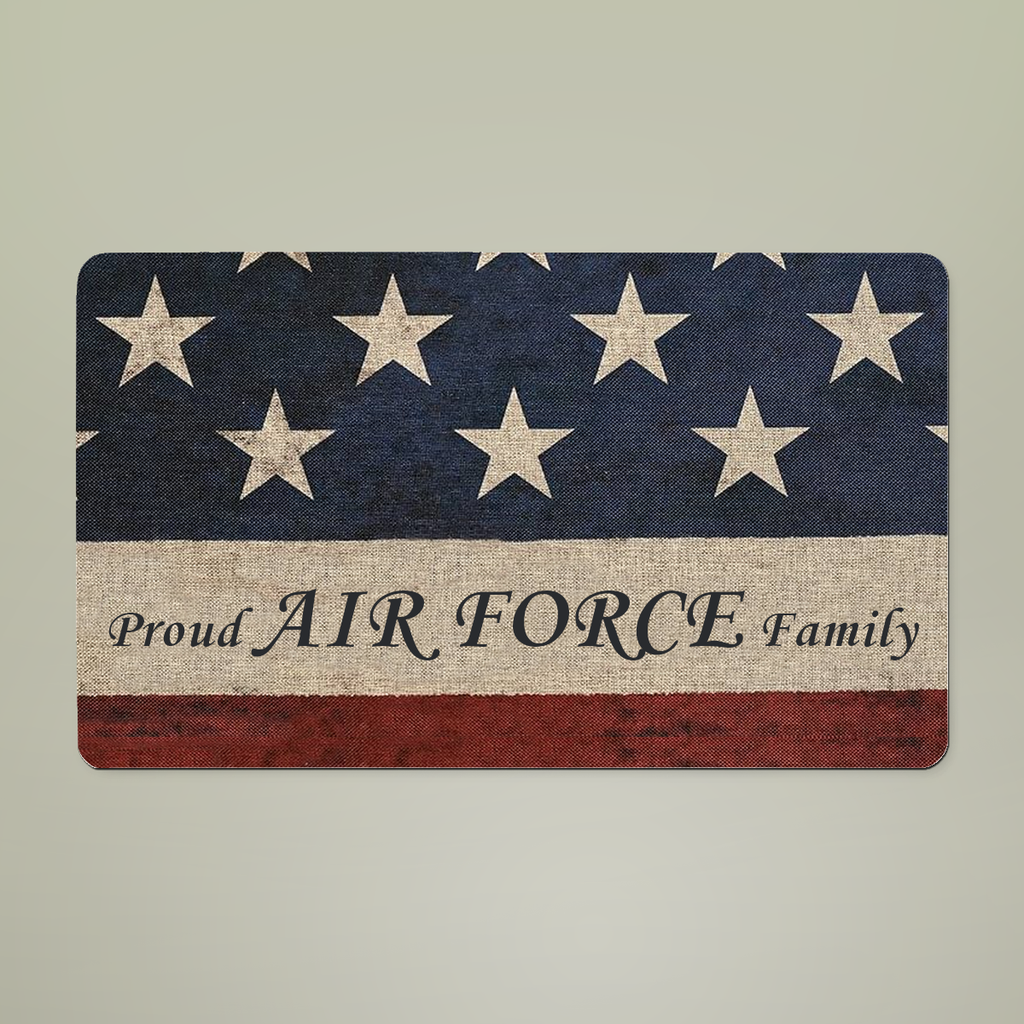 Custom U.S. Air Force American Flag Doormat – Personalized Military Welcome Mat | Veteran & Family Gift