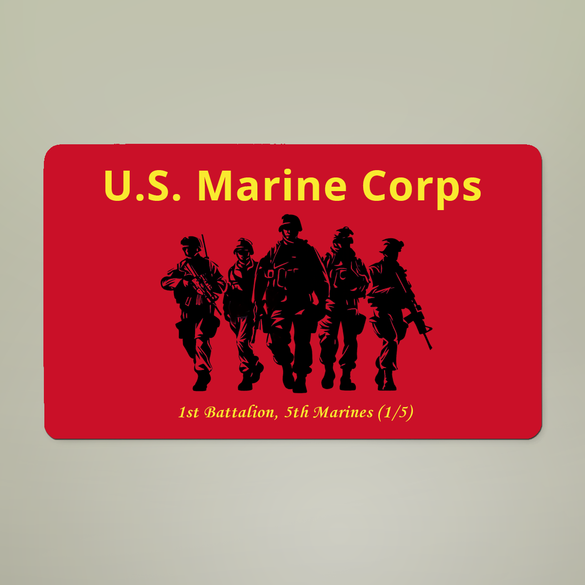 Personalized U.S. Marine Corps Unit Doormat | Custom Battalion & Unit Marine Corps Welcome Mat