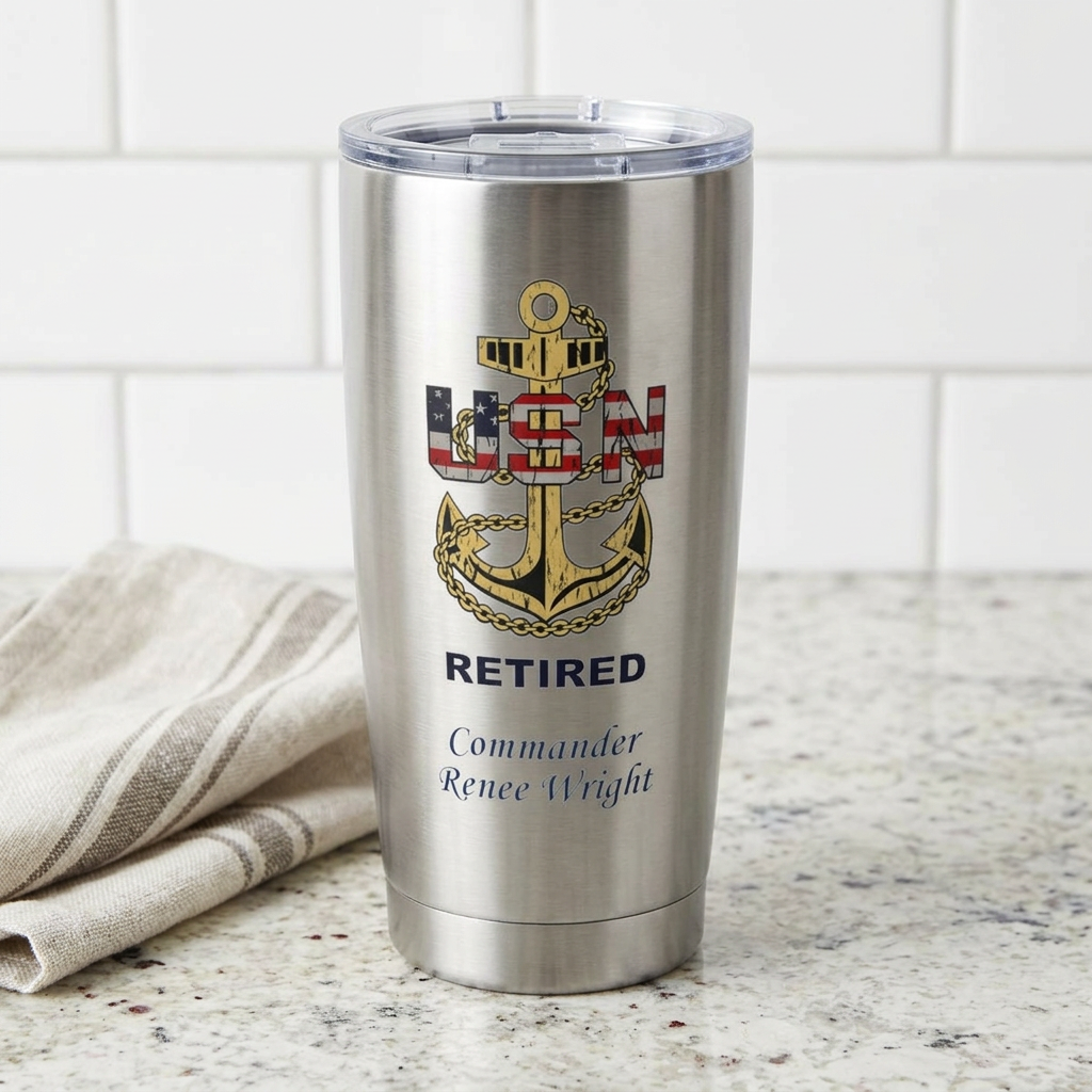 USN Anchor 20oz Tumbler — US Navy Seal Travel Mug